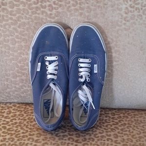 Blue Classic Vans (womens 10 & mens 8.5)